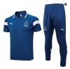 Outlet Cfb3 Camiseta Entrenamiento Marsella Polo + Pantalones Equipación Azul 2023/2024 tienda