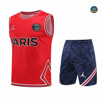 Cfb3 Camiseta Paris Paris Saint Germain Chaleco Pantalones Equipación Rojo/Azul Profundo 2022/2023 C456