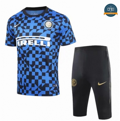Camiseta Entrenamiento Q97 Inter Milan + Pantalones Equipación Azul/Negro Cuello redondo 2019/2020