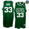 cfb3 camisetas Larry Bird Boston Celtics [Verde y Blanco]