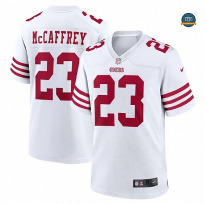 Replicas Cfb3 Camiseta Christian McCaffrey, San Francisco 49ers - Blanco