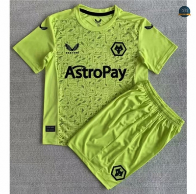 Camiseta futbol Wolverhampton Niño Equipación Portero Verde 2023/2024