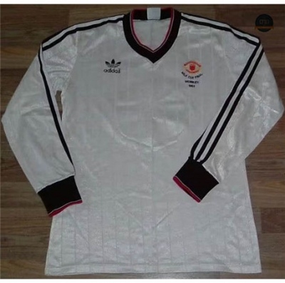 Cfb3 Camiseta Retro 1982-84 Manchester United Equipación Manga larga C1018