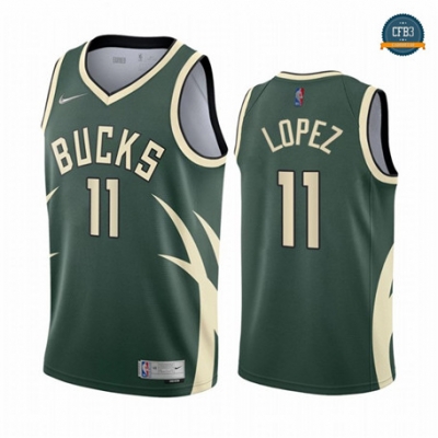 Cfb3 Camiseta Brook Lopez, Milwaukee Bucks 2020/21 - Earned