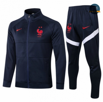 Chaqueta Chandal Francia Azul Marino Cuello alto 2020/2021