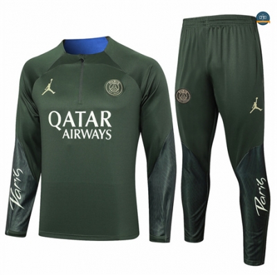 Nuevas Chándal Fútbol Paris Paris Saint Germain Niño Equipación verde oscuro 2024/2025