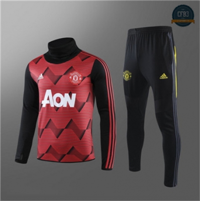 Cfb3 Camisetas B047 - Chandal Niños Manchester United Rojo/Negro 2019/2020