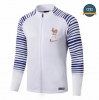 Cfb3 Camisetas Chaqueta Sudadera Francia Blanco/Azul 2019/2020 Cuello Redondo