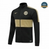 Cfb3 Camisetas Chaqueta Sudadera Inter Milan Negro/Kaki 2019/2020 Cuello alto