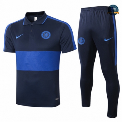 Cfb3 Camiseta Chelsea POLO + Pantalones Azul Oscuro/Azul 2020/2021