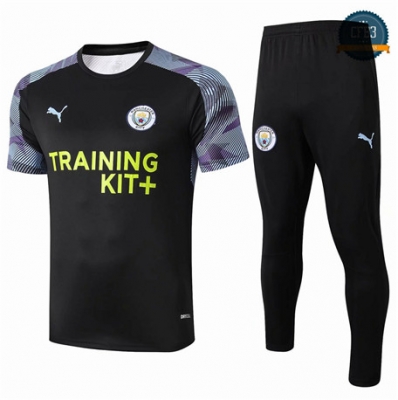Cfb3 Camiseta Entrenamiento Manchester City + Pantalones Negro/Violet 2020/21