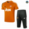 Cfb3 Camiseta Entrenamiento Manchester United + Pantalones 3/4 Naranja 2020/2021