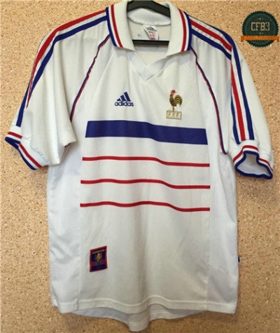 Camiseta 1998-99 Francia 2ª Equipación Blanco