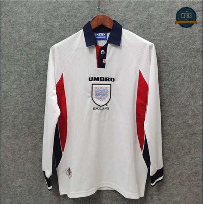 Camiseta 1998 Copa del Mundo Inglaterra Manga Larga 1ª Equipación
