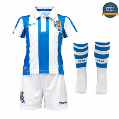Camiseta Real Sociedad 1ª Equipación Junior Blanco/Azul 2018