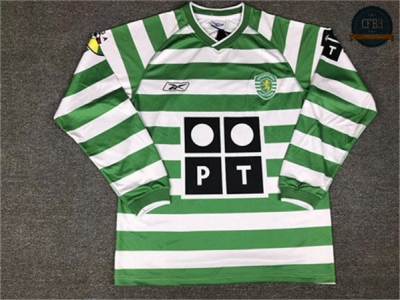Camiseta 2003 Lisbon home Manga Larga