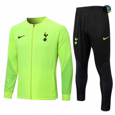 Diseñar Cfb3 Camiseta Chaqueta Chándal Tottenham Hotspur Equipación Verde 2022/2023