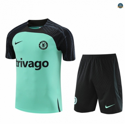 Outlet Cfb3 Camiseta Entrenamiento Chelsea + Pantalones Cortos Equipación Verde 2023/2024