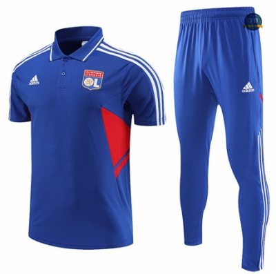 Diseñar Cfb3 Camiseta Entrenamiento Lyon Polo + Pantalones Equipación Azul 2022/2023