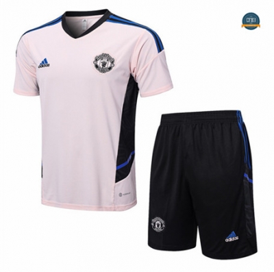 Venta Cfb3 Camiseta Entrenamiento Manchester United + Pantalones Equipación Rosa 2022/2023