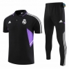 Nuevas Cfb3 Camiseta Entrenamiento Real Madrid Polo + Pantalones Equipación Negro 2022/2023