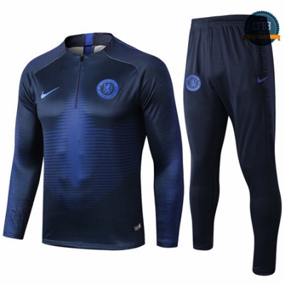 Cfb3 Camisetas D086 Chandal Chelsea Azul Oscuro 2019/2020 Cremallera Mitad