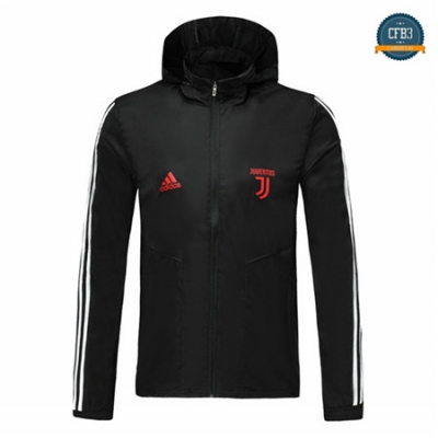 Cfb3 Camisetas D276 Chaqueta Rompevientos Juventus Negro/Rojo Sombrero 2019/2020