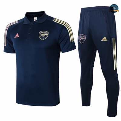 Cfb3 Camisetas Entrenamiento Arsenal POLO + Pantalones Azul Oscuro 2020/2021
