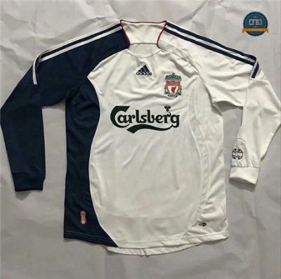 Cfb3 Camiseta Retro 2006-07 Liverpool 2ª Equipación Manga Larga