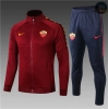 Cfb3 D87 Chaqueta Chándal AS Roma Niños Rojo Oscuro 2019/2020