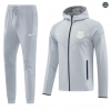 Tienda Chaqueta Chándal Fútbol Barcelona à capuche Equipación Gris/negro 2025/2026