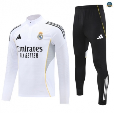 Comprar Chándal Real Madrid Equipación Blanco/negro/Gris/AMARILLO 2025/2026