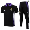 Diseñar Real Madrid Polo + Pantalones Equipación negro/Violeta/Blanco 2025/2026