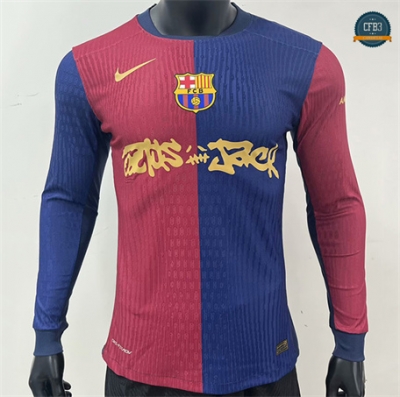 Cfb3 Camiseta futbol Barcelona Player 1ª Equipación marca compartida Manga Larga 2025/2026