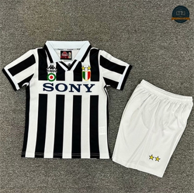 Cfb3 Camiseta futbol Retro 1995-96 Juventus Niño 1ª Equipación