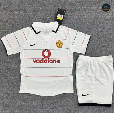 Tienda Camiseta futbol Retro 2003-05 Manchester United Niño Blanco