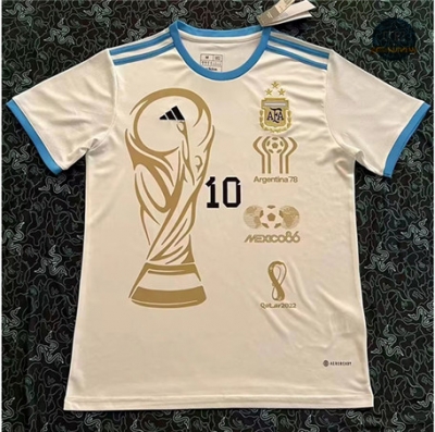 Replicas Cfb3 Camiseta Argentina Equipación 3 estrellas Blanco Especial 2022/2023