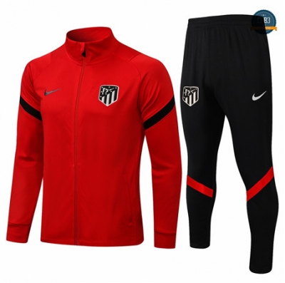 Cfb3 Chaqueta Chandal Atletico Madrid Equipación Rojo 2021/2022 Cuello alto