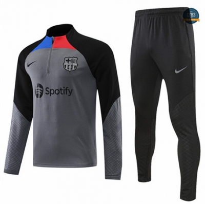 Cfb3 Camiseta Chándal Barcelona Equipación Gris/Negro 2022/2023 C075