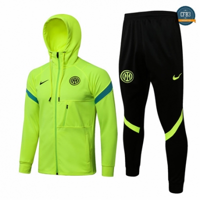 Cfb3 Chaqueta Chandal Inter Milan Equipación Sombrero verde claro 2021/2022