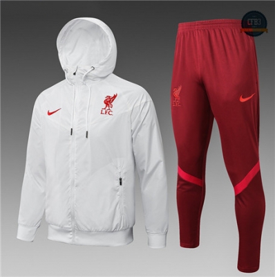 Cfb3 Camisetas Chaqueta Rompevientos Liverpool Equipación Blanco 2021/2022