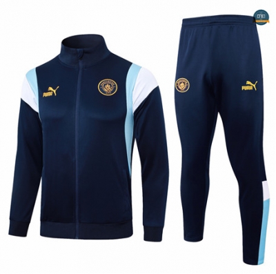 Cfb3 Camisetas Chaqueta Chándal Manchester City Equipación azul real 2024/2025