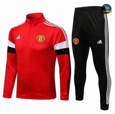 Cfb3 Chaqueta Chandal Manchester United Equipación Rojo/Blanco Col Haut 2021/2022