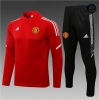 Cfb3 Camisetas Chaqueta Chándal Niños Manchester United Equipación Rojo 2021/2022 Col bas