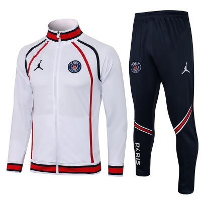 Cfb3 Chaqueta Chandal Jordan PSG Equipación Blanco/Rojo 2021/2022 Col Haut