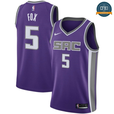 cfb3 camisetas De'Aaron Fox, Sacramento Kings 2018/19 - Icon Edition