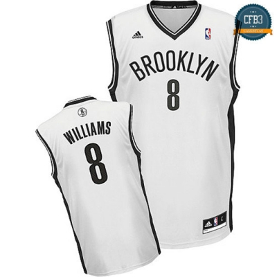 cfb3 camisetas Deron Williams, Brooklyn Nets [Blanco]