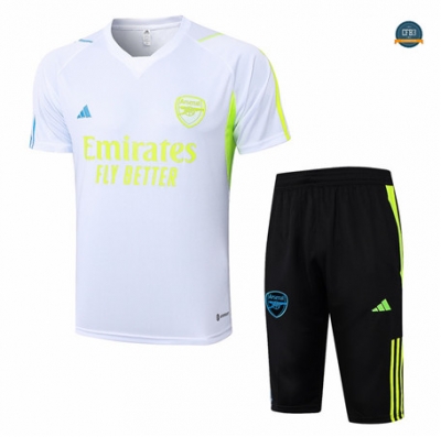 Cfb3 Camiseta Entrenamiento Arsenal + Pantalón Corto Equipación Blanco 2024/2025