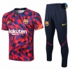 Cfb3 Camiseta Entrenamiento Barcelona + Pantalones Púrpura/Rojo Rayos 2020/2021