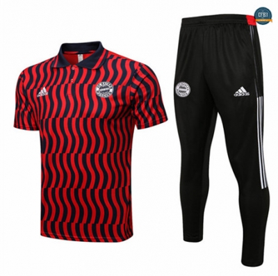 Cfb3 Camiseta Bayern Munich Polo + Pantalones Equipación Rojo 2022/2023